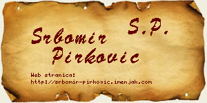 Srbomir Pirković vizit kartica